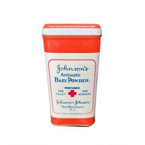 Vintage Johnson's‎ Antiseptic Baby Powder Tin 100th Anniversary Empty - 353